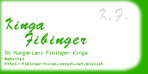 kinga fibinger business card